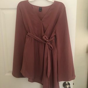 Shein maternity blouse-top pink mauve, breastfeeding friendly